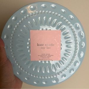 Kate Spade Trivet Round Lenox Willow Drive Baby Blue 7.5” New Kitchen Jewelry